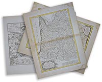 Карта бумажная антикварная 16-19 века, размер 30х40см (арт.001)