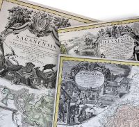 Карта бумажная антикварная 16-19 века, размер 60х80см (арт.003)