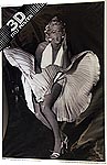 Плакат с обьёмным изображением "Marilyn Monroe" 29x43см (арт.046)