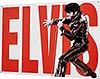 Табличка жестяная эмалированная "Elvis", 30x40см (арт.058) ― STARINISM.RU