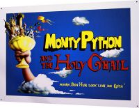Табличка жестяная эмалированная "Monty Python / Holy Grail", 30х40см (арт.064)