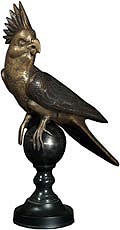 Фигура "Попугай на шаре", бронза, 40 см (арт.006)