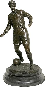 Фигура "Футболист", на мраморной подставке, бронза, 27 см (арт.029) ― STARINISM.RU