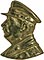 И.В. Сталин / барельеф в фуражке, бронзовый, карманный. (арт.118)