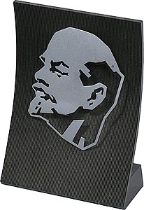 В.И. Ленин / плакетка настольно-настенная, пластмасса и алюминий (арт.227) ― STARINISM.RU