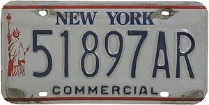 Номерной знак "New York" Liberty (1986) (арт.032) ― STARINISM.RU
