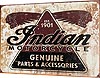 Табличка металлическая 30x40см "Indian...Parts & Accessories" (арт.081) ― STARINISM.RU