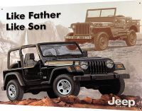 Табличка металлическая 30x40см "Jeep. Like Father, Like Son" (арт.084)