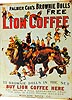 Табличка металлическая 30x40см "Lion Coffee" (арт.106) ― STARINISM.RU