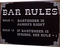 Табличка металлическая 30x40см "Bar Rules" (арт.147)