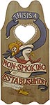 Панно деревянное "Не курить!", США (60см) (арт.152) ― STARINISM.RU