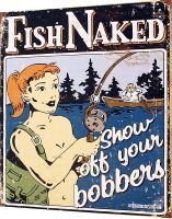 Табличка металлическая 30x40см "Fish Naked" (арт.176)