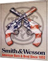 Табличка металлическая 30x40см "Smith & Wesson" (арт.186)