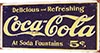 Табличка металлическая 20х40см "Coca Cola" (арт.198)